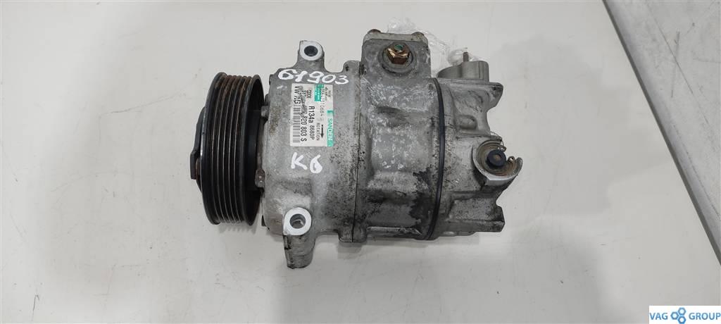 компрессор кондиционера Volkswagen Passat B6 2007, 1.9 л., TDi, дизель, седан, BVZ, BLG, 1K0820859P, BLP, BSE, BPY, BLR, BLX, BLY, 1K0820803S, 1K0820859M, 1K0820859S, 1K0820803L, 1K0820859F, 1K0820803N, 1K0820803F, 1K0820859E, 5N0820803C, 1K0820803P, 5N0820803A, BVX, 1K0820859T, 1K0820859C, 5Q0820803E, AXX, BWA, 5N0820803, 5N0820803H, 890632, 1K0820803C, 1K0820859D, 1K0820803E, BSF, BLF, 5K0820803H, 1K0820808DX, 1K0820808FX, 5K0820803J, 1K0820803QX, 1K0820808A, 1K0820808BX, 1K0820859H, 1K0820859N, 5K0820803, 5K0820803C, 5K0820803E, 5K0820803G, 5K0820803L, 5Q0820803J, 5Q0820803N, 5Q0820803R, 8J0260805A, 699357 - фото №1