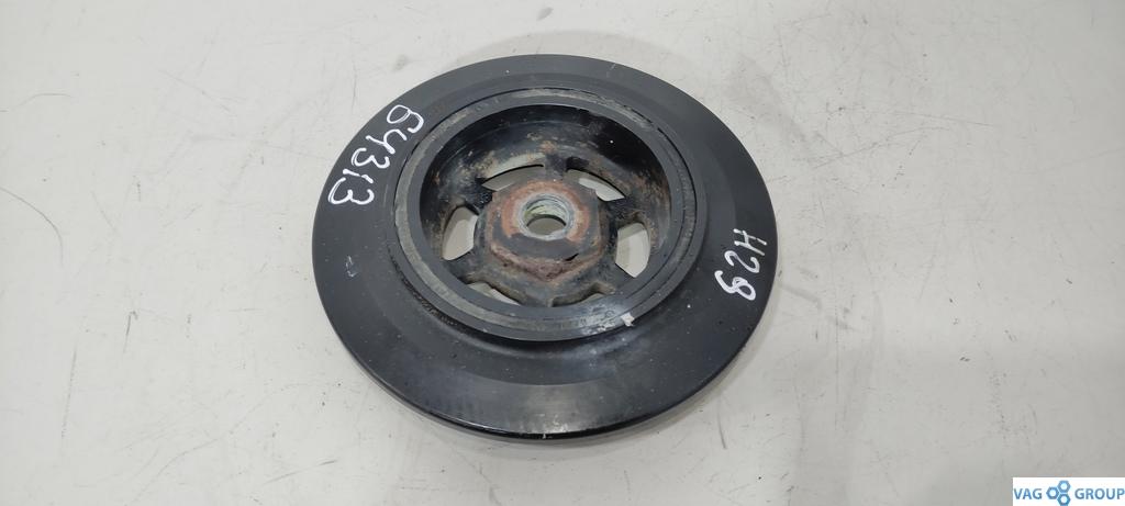 шкив коленвала Volkswagen Touareg 1 поколение 2005, 3.2 л., бензин, внедорожник 5 дв., BLV, 022105243D, AXZ, BUB, . - фото №1