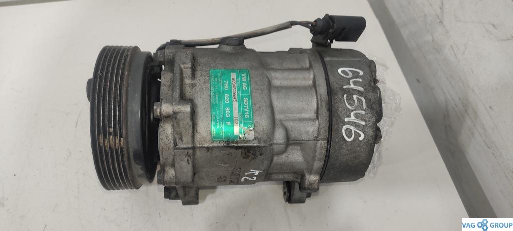 компрессор кондиционера Volkswagen Caddy 3 поколение 2006, 1.9 л., дизель, минивэн, AHF, ALH, ATD, AVU, AUM, AGU, AUQ, AGN, 7H0820803F, AEH, ARZ, APF, AXR, ASZ, ASV, AJQ, APP, BVK, BTB, CBPA, 1Z, BFS, ATC, ., BNU - фото №1