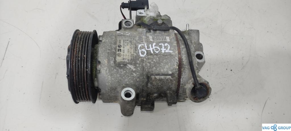 компрессор кондиционера Volkswagen Polo 4 поколение 2003, 1.2 л., бензин, хетчбэк 5 дв., 6Q0820803G, BME, AZQ, . - фото №1