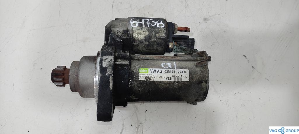 стартер Volkswagen Passat B6 2006, 2.0 л., FSI, бензин, седан, 02M911023G, 02M911023M, BVZ, BLP, BSE, BVY, KGV, BKC, 02M911023GX, BLX, BLY, BLS, AXX, BMB, KGU, 09G, BSF, CAWB, CCZA, CDMA, BGU, . - фото №1