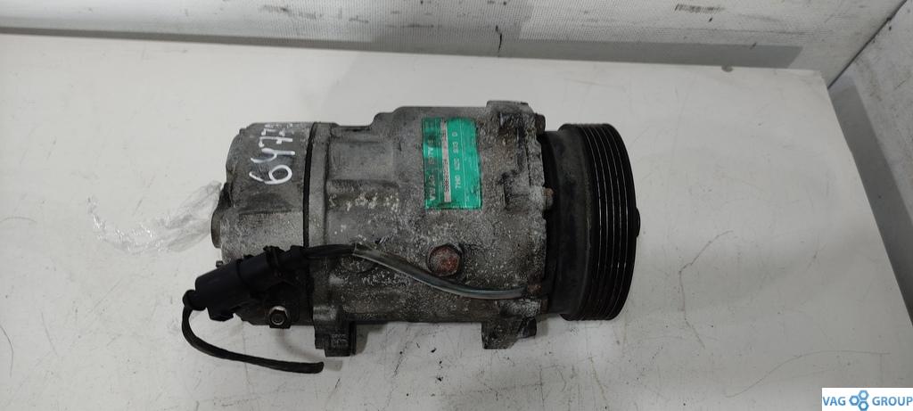 компрессор кондиционера Volkswagen Caddy 3 поколение 2006, 1.9 л., дизель, минивэн, AHF, ALH, ATD, AVU, AUM, AGU, AUQ, AGN, 7H0820803D, AEH, ARZ, APF, AXR, ASZ, ASV, AJQ, APP, BVK, BTB, CBPA, 1Z, BFS, ATC, ., BNU - фото №1