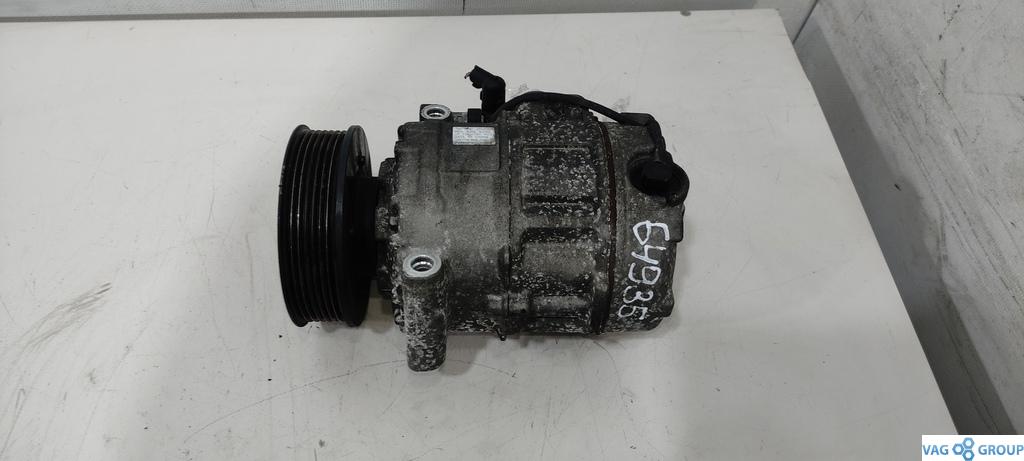 компрессор кондиционера Volkswagen Touareg 1 поколение 2004, 3.2 л., бензин, внедорожник 5 дв., AWC, ATM, AYT, BKL, BRK, ., 3B0820803G - фото №1