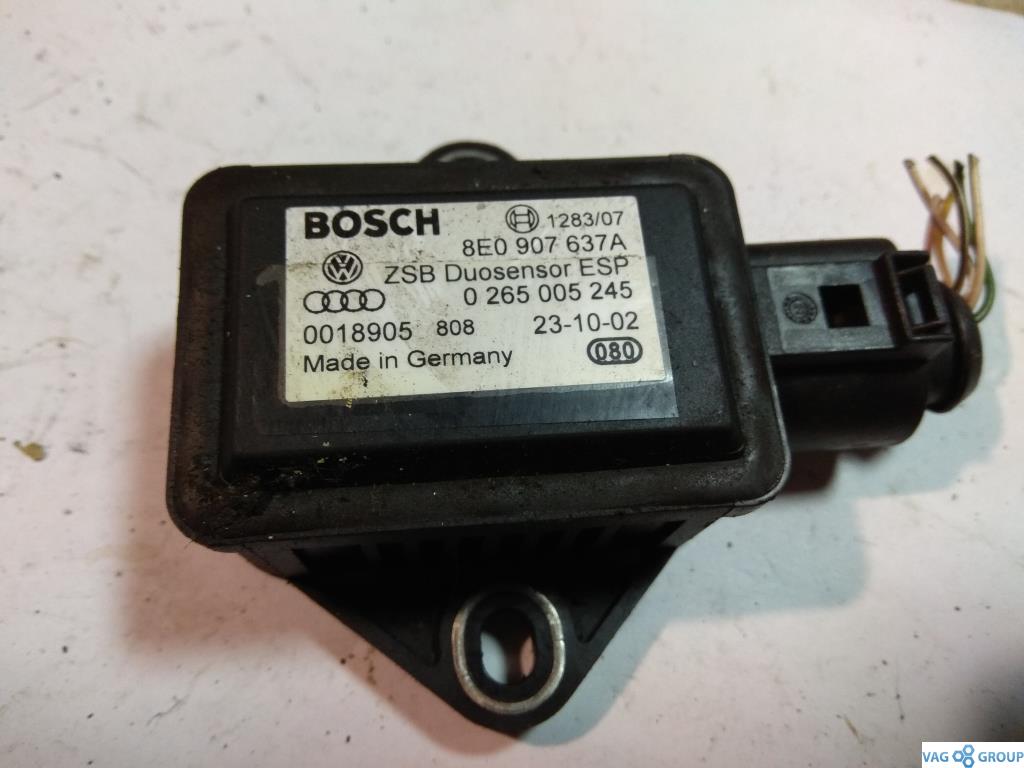 датчик ускорения Audi A4 B6 2003, 1.8 л., бензин, седан, 8E0907637A, 8E0907637B, . - фото №1