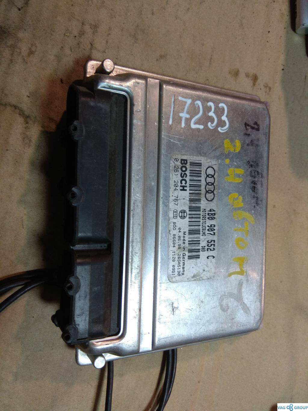 блок управления двигателем Audi A6 4A/C4 1997, 2.4 л., бензин, седан, 4B0907552C, AGA, AJG, 4B0907552X - фото №1