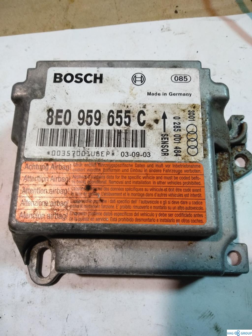 блок AirBag Audi A4 B6 2003, 1.8 л., бензин, седан, 8E0959655C, 8E0959655K, . - фото №1