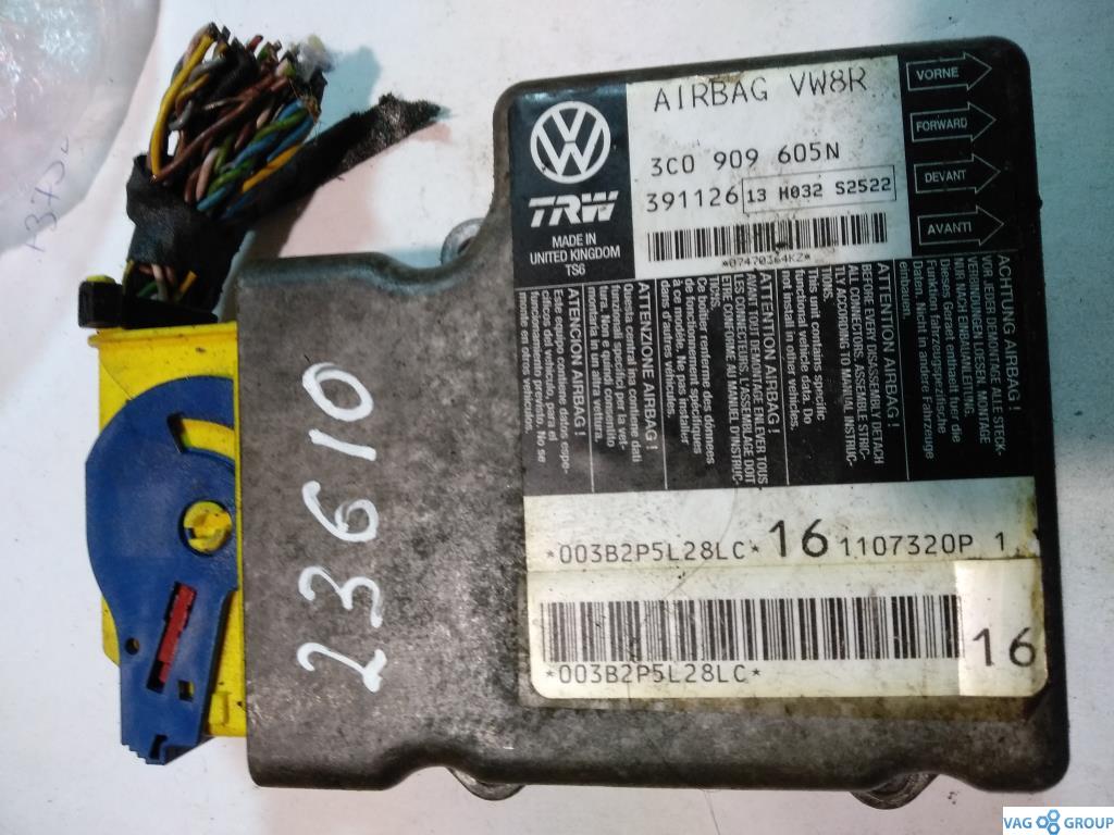 блок AirBag Volkswagen Passat B6 2006, 2.0 л., бензин, седан, 3C0909605N, . - фото №1