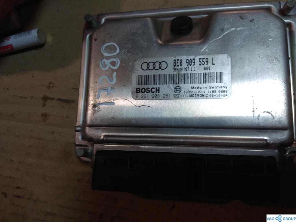 блок управления двигателем Audi A4 B6 2003, 3.0 л., бензин, седан, 8E0909559L, ASN, AVK, 8E0909559LX - фото №1