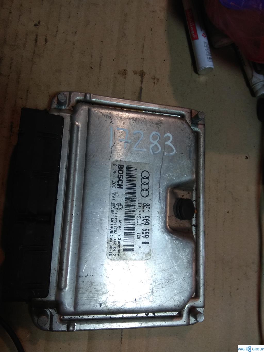 блок управления двигателем Audi A4 B7 2006, 3.0 л., бензин, седан, 8E1909559B, 8E1909559BX, . - фото №1