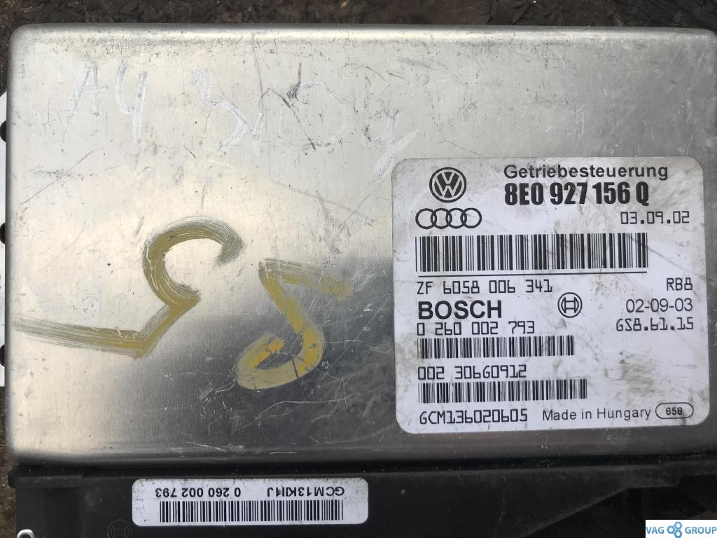 блок управления АКПП Audi A4 B6 2003, 3.0 л., бензин, седан, 8E0927156Q, . - фото №1