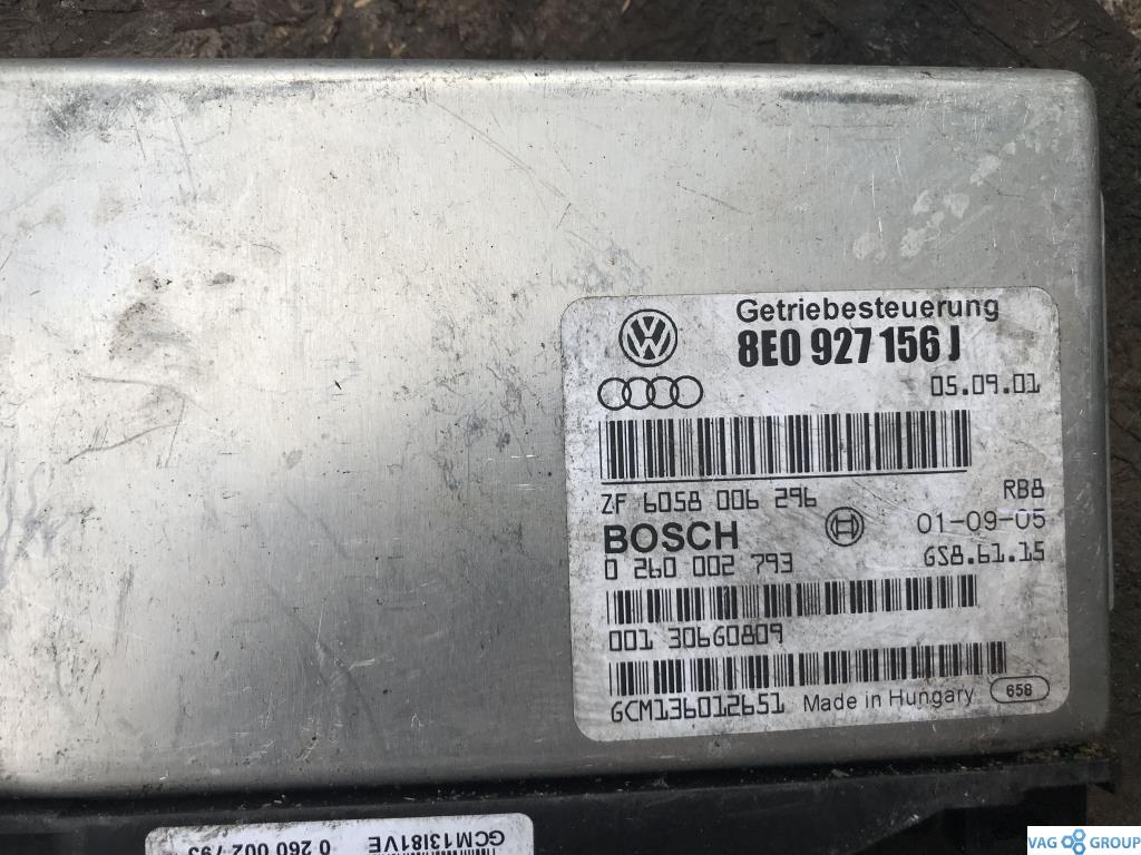 блок управления АКПП Audi A4 B6 2003, 3.0 л., бензин, седан, 8E0927156J, . - фото №1