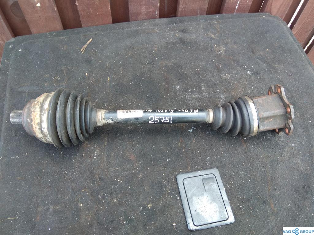 полуось передняя правая (приводной вал, ШРУС) Audi A6 4F/C6 2006, 2.7 л., бензин, седан, 4F0407272T, BPP, BSG, CANA, CANB, . - фото №1